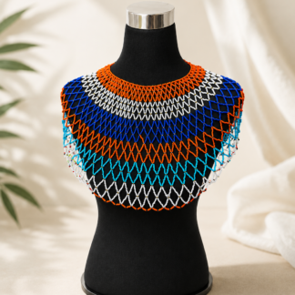 Royal net beaded collar
