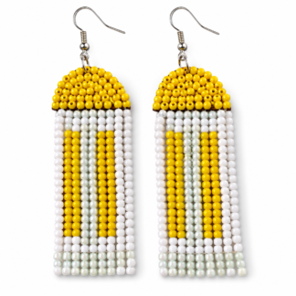Amber beaded earrings