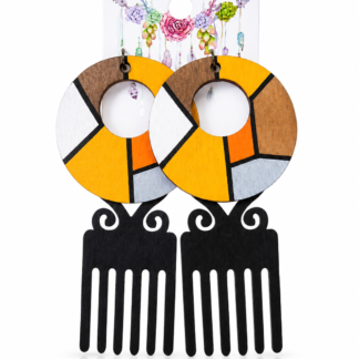 Golden Mosaic Comb earrings